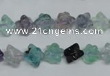 CFL303 15.5 inches 10*10mm carved cube natural fluorite beads