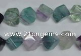 CFL309 15.5 inches 6*6mm cube natural fluorite beads