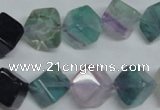 CFL311 15.5 inches 10*10mm cube natural fluorite beads