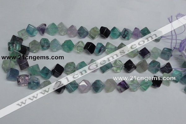 CFL311 15.5 inches 10*10mm cube natural fluorite beads