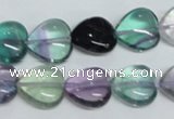 CFL316 15.5 inches 12*12mm heart natural fluorite beads wholesale