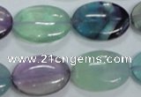 CFL318 15.5 inches 18*25mm oval natural fluorite beads wholesale