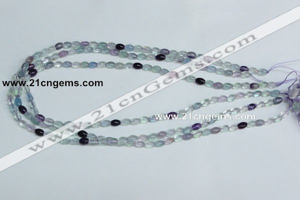 CFL322 15.5 inches 4*8mm rice natural fluorite beads wholesale