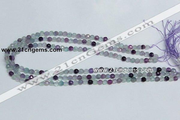 CFL323 15.5 inches 6mm faceted round natural fluorite beads