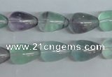CFL328 15.5 inches 8*14mm teardrop natural fluorite beads