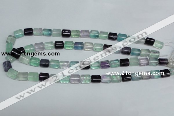 CFL329 15.5 inches 8*12mm flat column natural fluorite beads