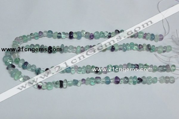 CFL330 15.5 inches 6*9mm nugget natural fluorite beads