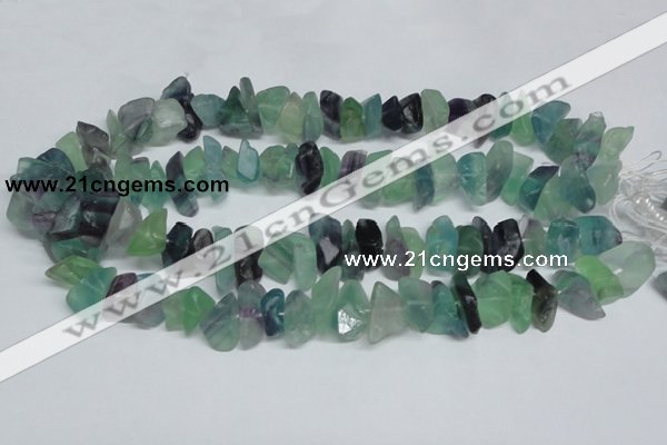 CFL334 15.5 inches 12*16mm nugget natural fluorite beads wholesale