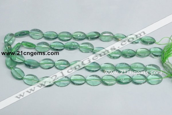 CFL336 15.5 inches 13*18mm oval natural green fluorite beads