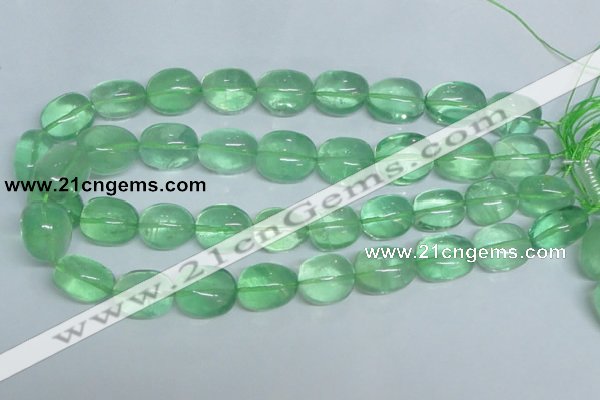 CFL340 15.5 inches 15*20mm nugget natural green fluorite beads