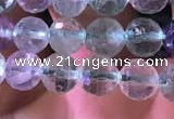 CFL414 15.5 inches 7mm faceted round fluorite gemstone beads