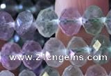 CFL415 15.5 inches 6*8mm faceted rondelle fluorite gemstone beads