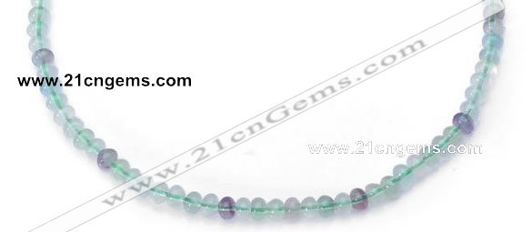 CFL45 4*6mm roundel B grade natural fluorite beads Wholesale