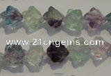 CFL481 15.5 inches 8*8mm carved cube natural fluorite beads