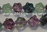 CFL482 15.5 inches 10*10mm carved cube natural fluorite beads