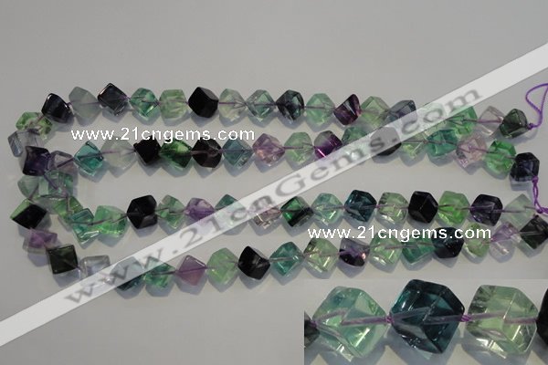 CFL485 15.5 inches 8*8mm cube natural fluorite beads