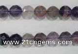 CFL500 15.5 inches 8mm faceted round fluorite beads wholesale