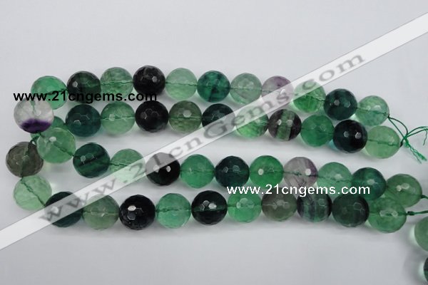 CFL57 15.5 inches 18mm faceted round AB grade natural fluorite beads