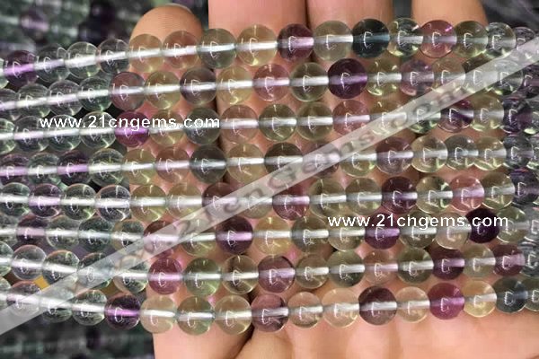 CFL586 15.5 inches 6mm round AAAAA grade fluorite gemstone beads