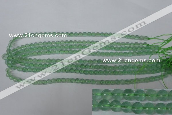 CFL601 15.5 inches 6mm round AB grade green fluorite beads wholesale