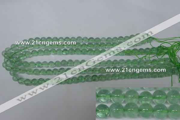 CFL602 15.5 inches 8mm round AB grade green fluorite beads wholesale