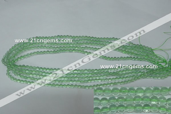 CFL610 15.5 inches 4mm round A grade green fluorite beads wholesale