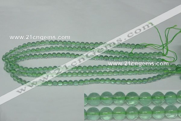 CFL611 15.5 inches 6mm round A grade green fluorite beads wholesale