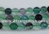 CFL62 15.5 inches 8mm faceted round A grade natural fluorite beads