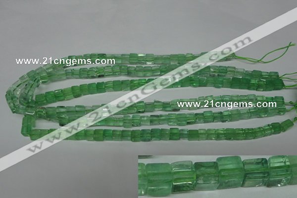 CFL631 15.5 inches 6*6mm cube green fluorite beads wholesale