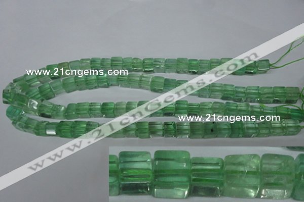 CFL632 15.5 inches 8*8mm cube green fluorite beads wholesale