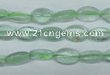 CFL641 15.5 inches 8*12mm oval green fluorite beads wholesale