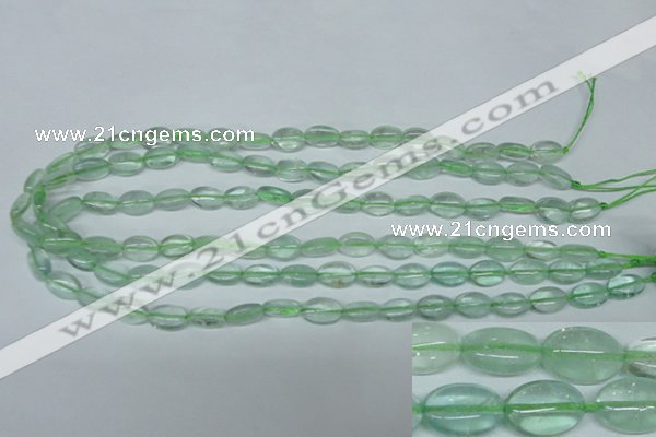 CFL641 15.5 inches 8*12mm oval green fluorite beads wholesale