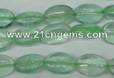 CFL642 15.5 inches 10*14mm oval green fluorite beads wholesale