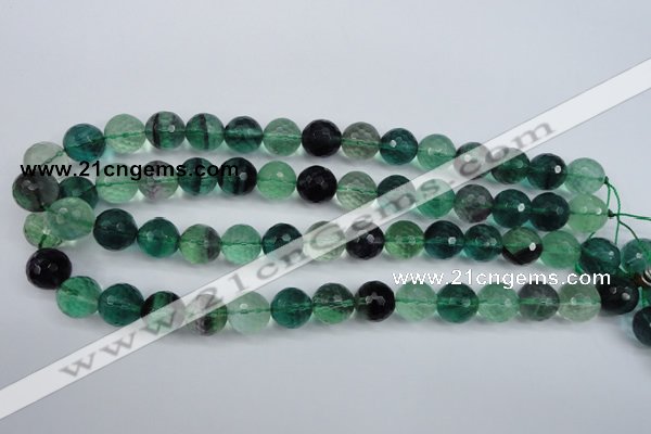 CFL65 15.5 inches 14mm faceted round A grade natural fluorite beads