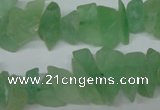 CFL656 15.5 inches 5*15mm matte green fluorite chips beads