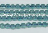 CFL661 15.5 inches 6mm round AB grade blue fluorite beads wholesale