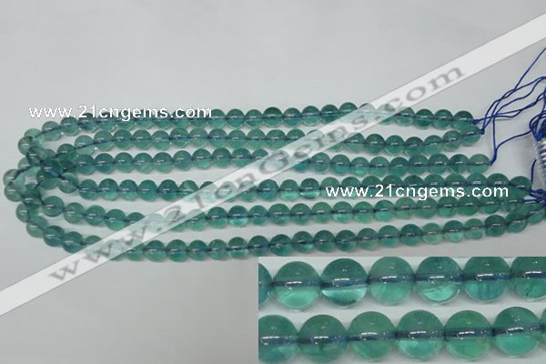 CFL662 15.5 inches 8mm round AB grade blue fluorite beads wholesale