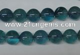 CFL663 15.5 inches 10mm round AB grade blue fluorite beads wholesale