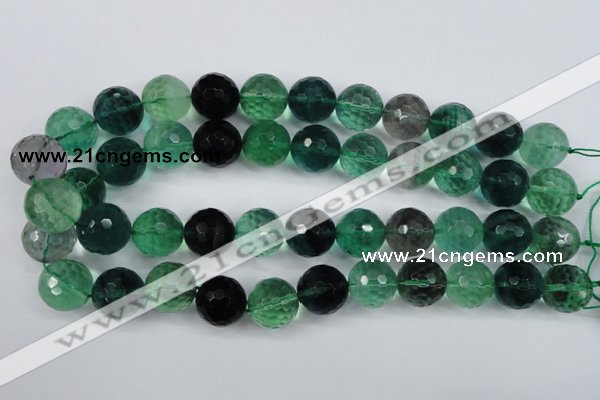 CFL67 15.5 inches 18mm faceted round A grade natural fluorite beads