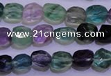 CFL725 15.5 inches 9*11mm faceted nuggets natural fluorite beads