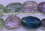 CFL728 15.5 inches 16*22mm faceted nuggets natural fluorite beads
