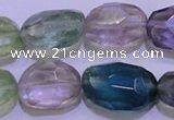 CFL728 15.5 inches 16*22mm faceted nuggets natural fluorite beads