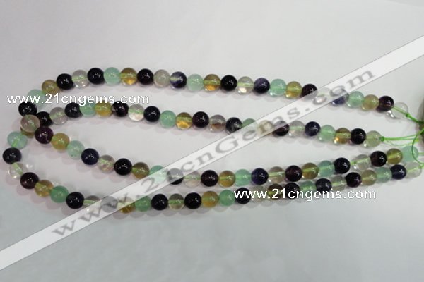 CFL751 15.5 inches 6mm round rainbow fluorite gemstone beads