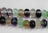 CFL761 15.5 inches 5*8mm rondelle rainbow fluorite gemstone beads