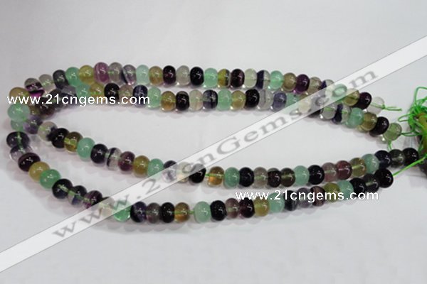 CFL761 15.5 inches 5*8mm rondelle rainbow fluorite gemstone beads