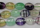 CFL776 15.5 inches 12*16mm oval rainbow fluorite gemstone beads