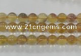 CFL801 15.5 inches 6mm round yellow fluorite gemstone beads