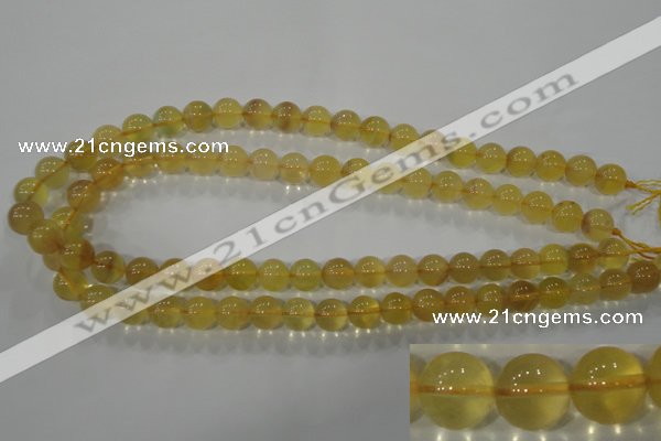 CFL803 15.5 inches 10mm round yellow fluorite gemstone beads