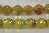 CFL804 15.5 inches 12mm round yellow fluorite gemstone beads