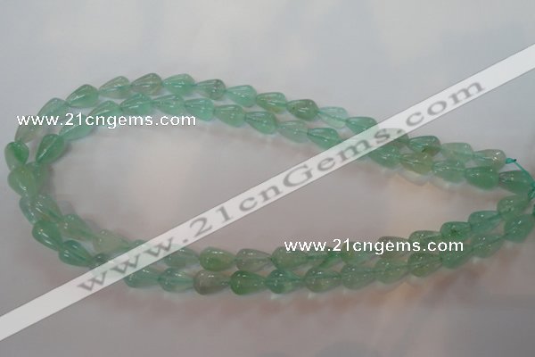 CFL860 15.5 inches 8*12mm teardrop green fluorite gemstone beads